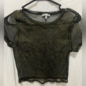 Women’s Charlotte Russe black mesh crop